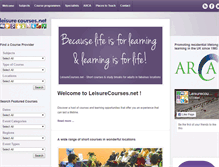 Tablet Screenshot of leisurecourses.net